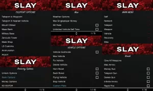 Чит на ГТА 5 онлайн  (GTA V Online) - Slay Mod Menu